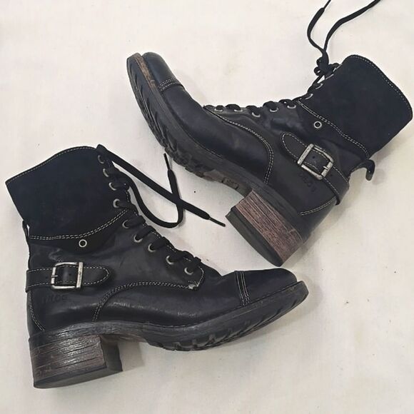 TAOS Crave Size 38 (USW 7.5 - 8) Boots - Black Leather - Picture 1 of 11
